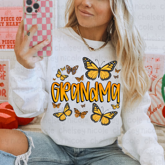 Butterfly Grandma PNG