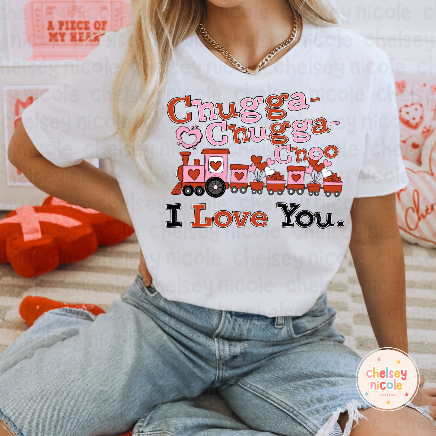 Chugga Chugga Choo Choo I Love You PNG | Train Valentine PNG | Train Vday design | Design for sublimation and DTF