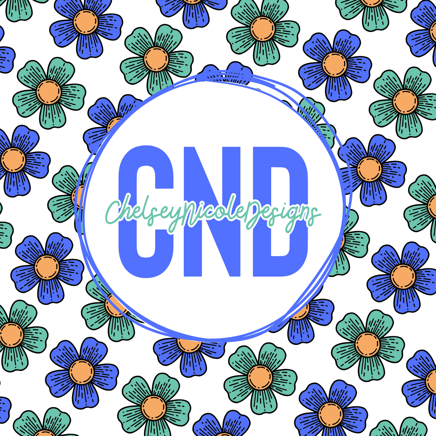 Retro Floral Social Media Canva Template