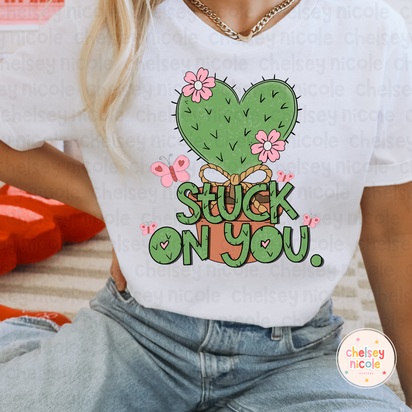 Stuck On You PNG | Western Valentine PNG | Cute Valentine Design | PNG for dtf and sublimation