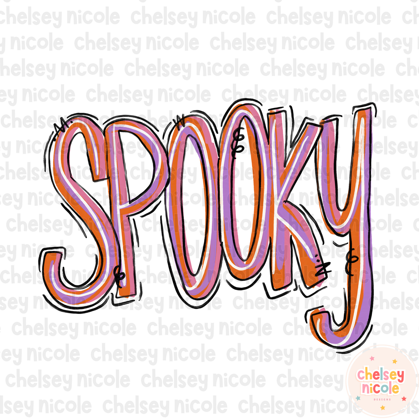 Hand Drawn Spooky PNG | Retro Spooky Season Design | Hand Lettered Halloween PNG