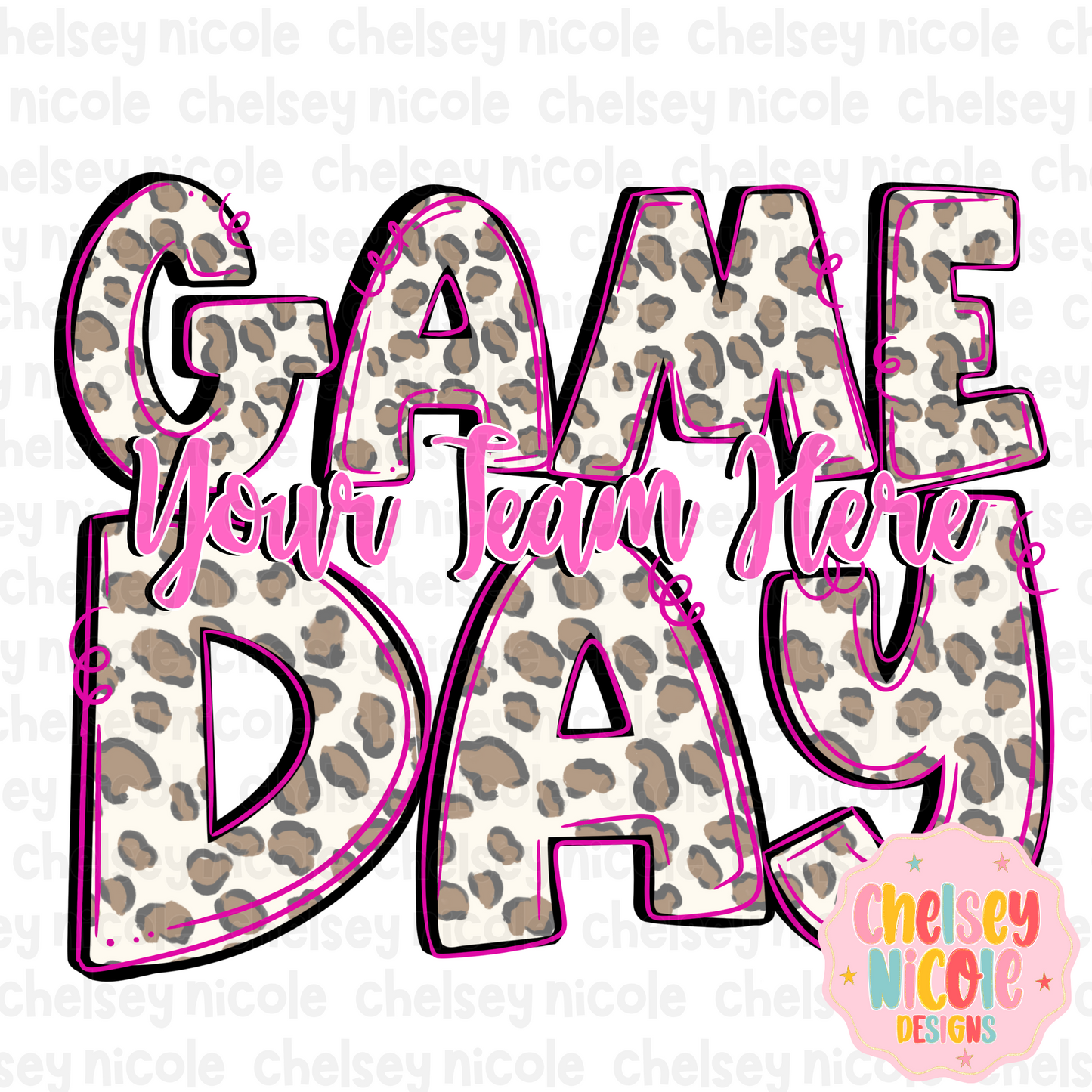 Game Day Canva Template | Custom Game Day Template | Leopard Game Day PNG