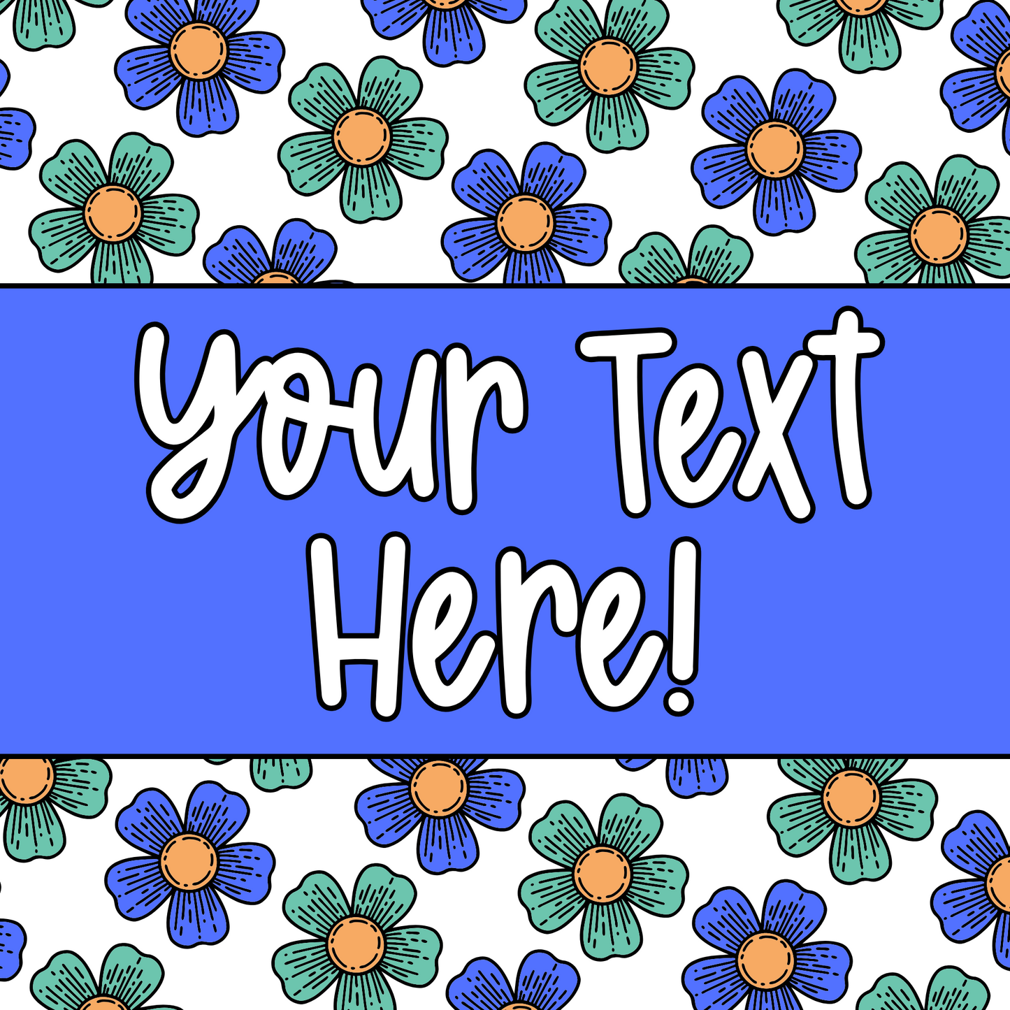 Retro Floral Social Media Canva Template