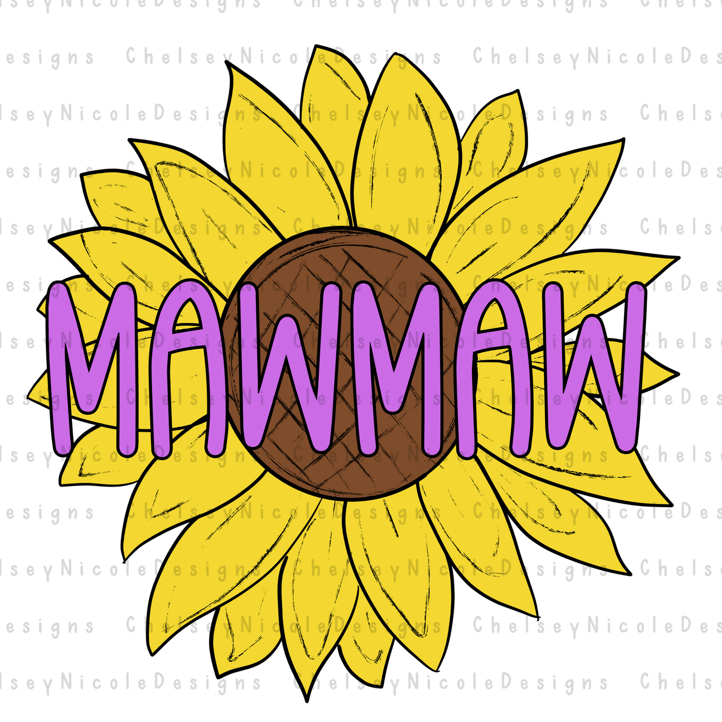 Sunflower Name Canva Template