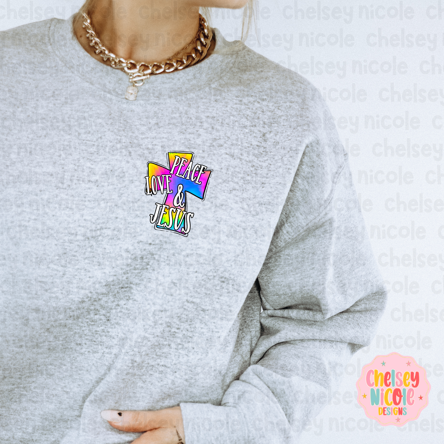 Peace Love and Jesus PNG | Tie Dye Cross PNG | Tie Dye Christian PNG | Digital Design For DTF and sublimation