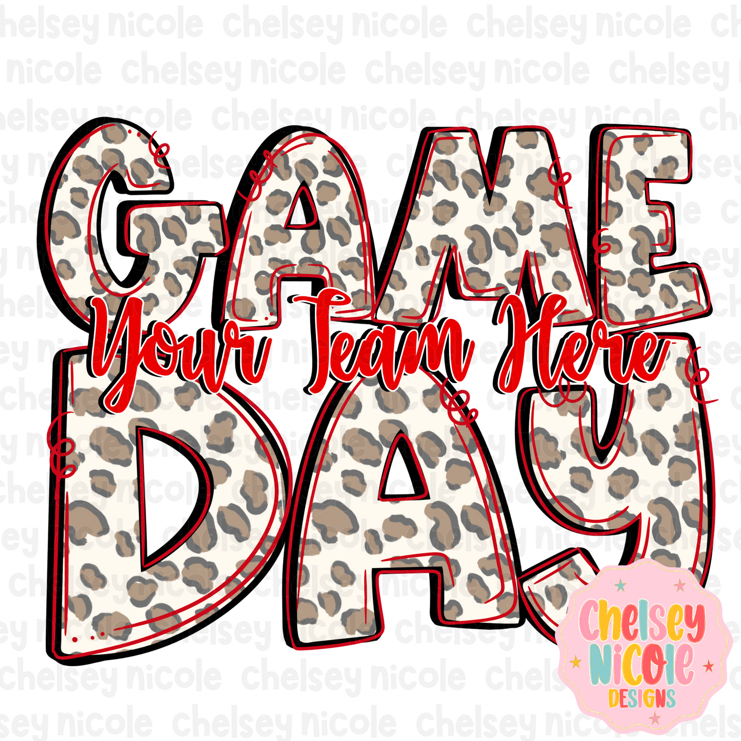 Game Day Canva Template | Custom Game Day Template | Leopard Game Day PNG