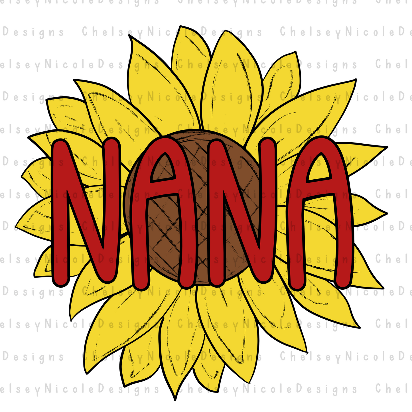 Sunflower Name Canva Template