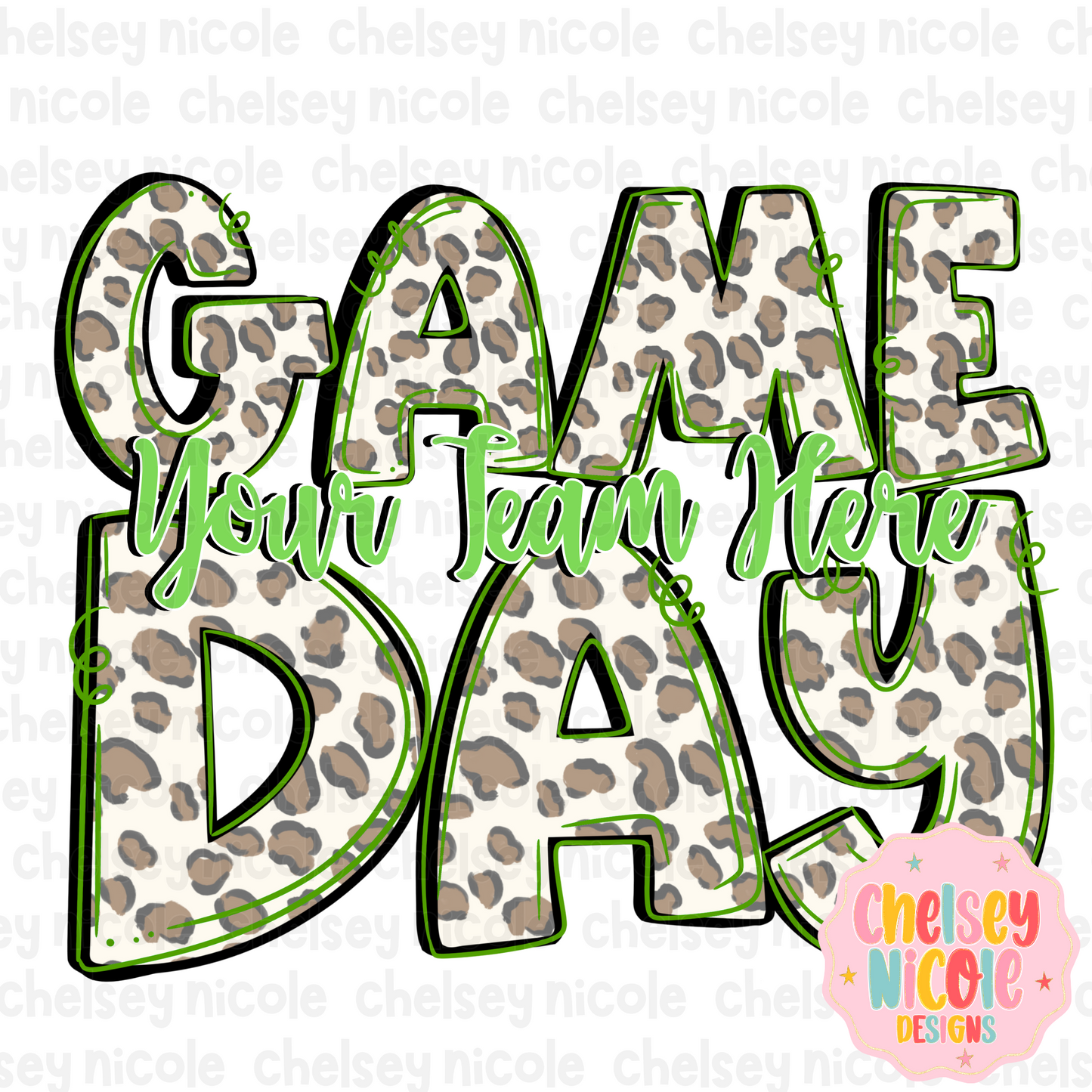 Game Day Canva Template | Custom Game Day Template | Leopard Game Day PNG