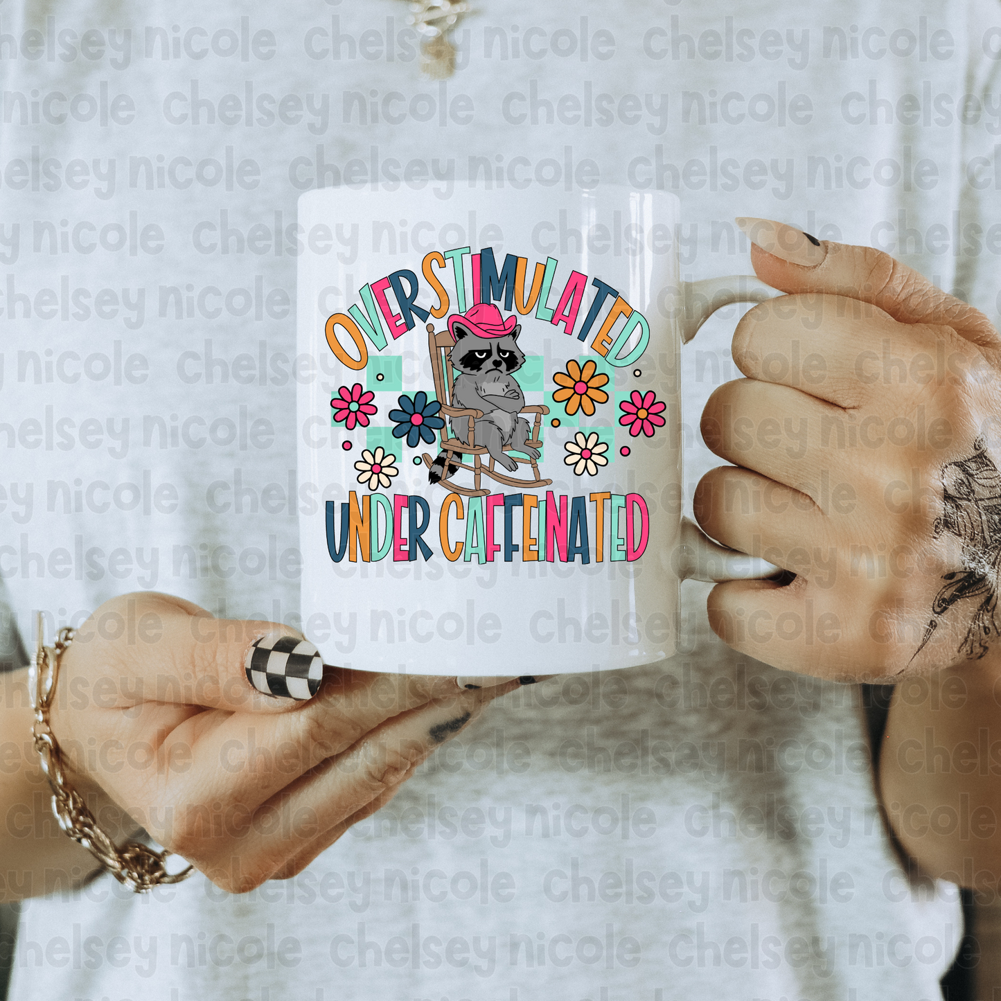 Overstimulated Raccoon PNG - Overstimulated Under caffeinated PNG - Grumpy Raccoon PNG