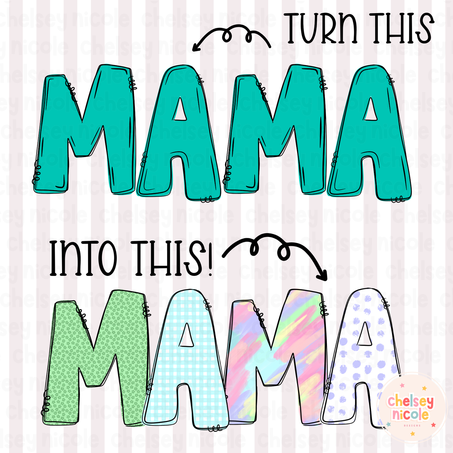 Commercial Use Alpha Set - Hand Drawn Doodle Alpha - Blank Alpha