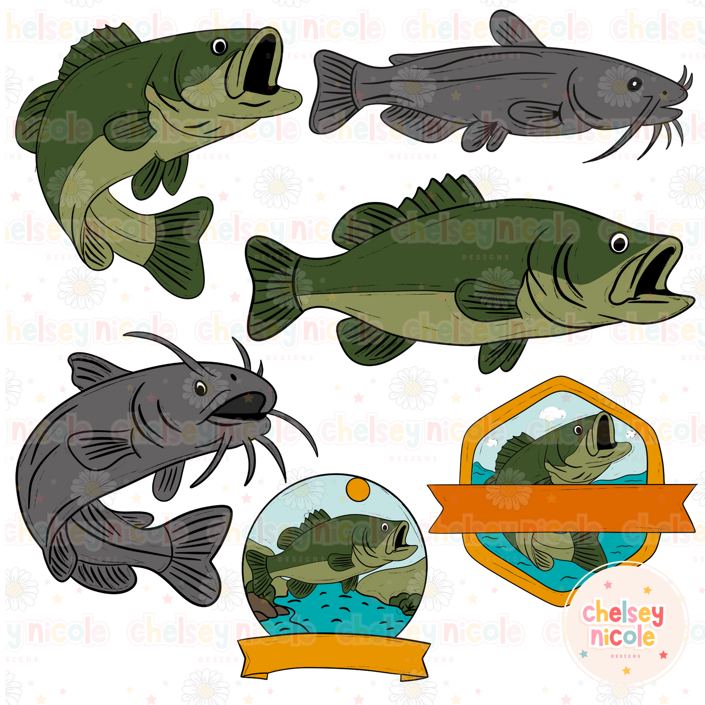 Hunting/Fishing Clip Art Bundle