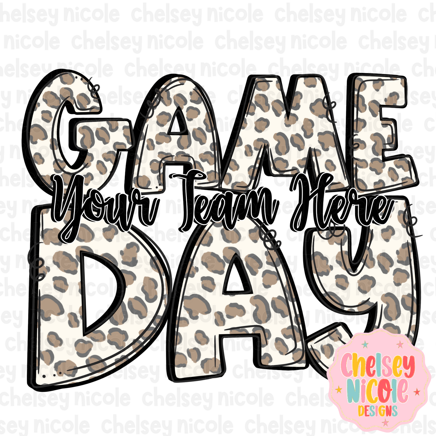 Game Day Canva Template | Custom Game Day Template | Leopard Game Day PNG