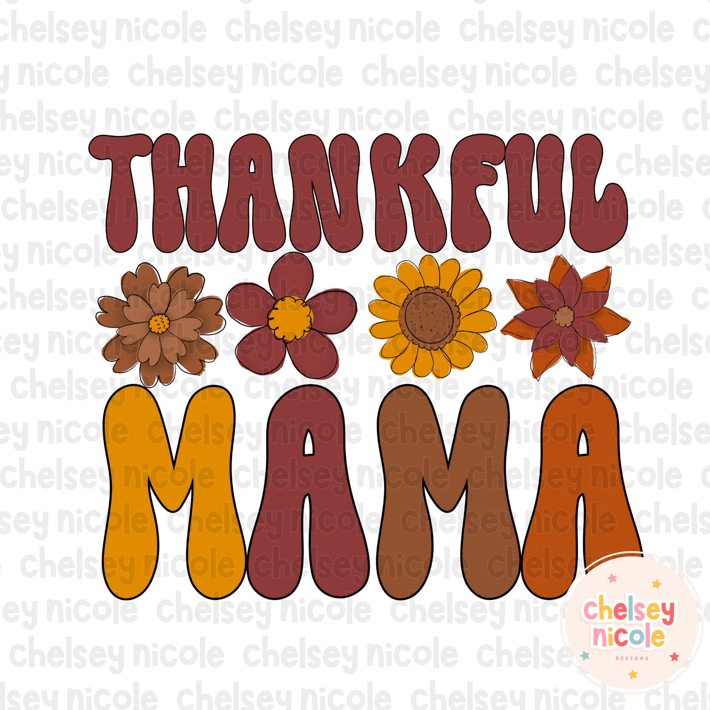 Thankful Mama PNG | Fall Flowers Thankful Mama PNG | Fall PNG | Fall Flowers PNG