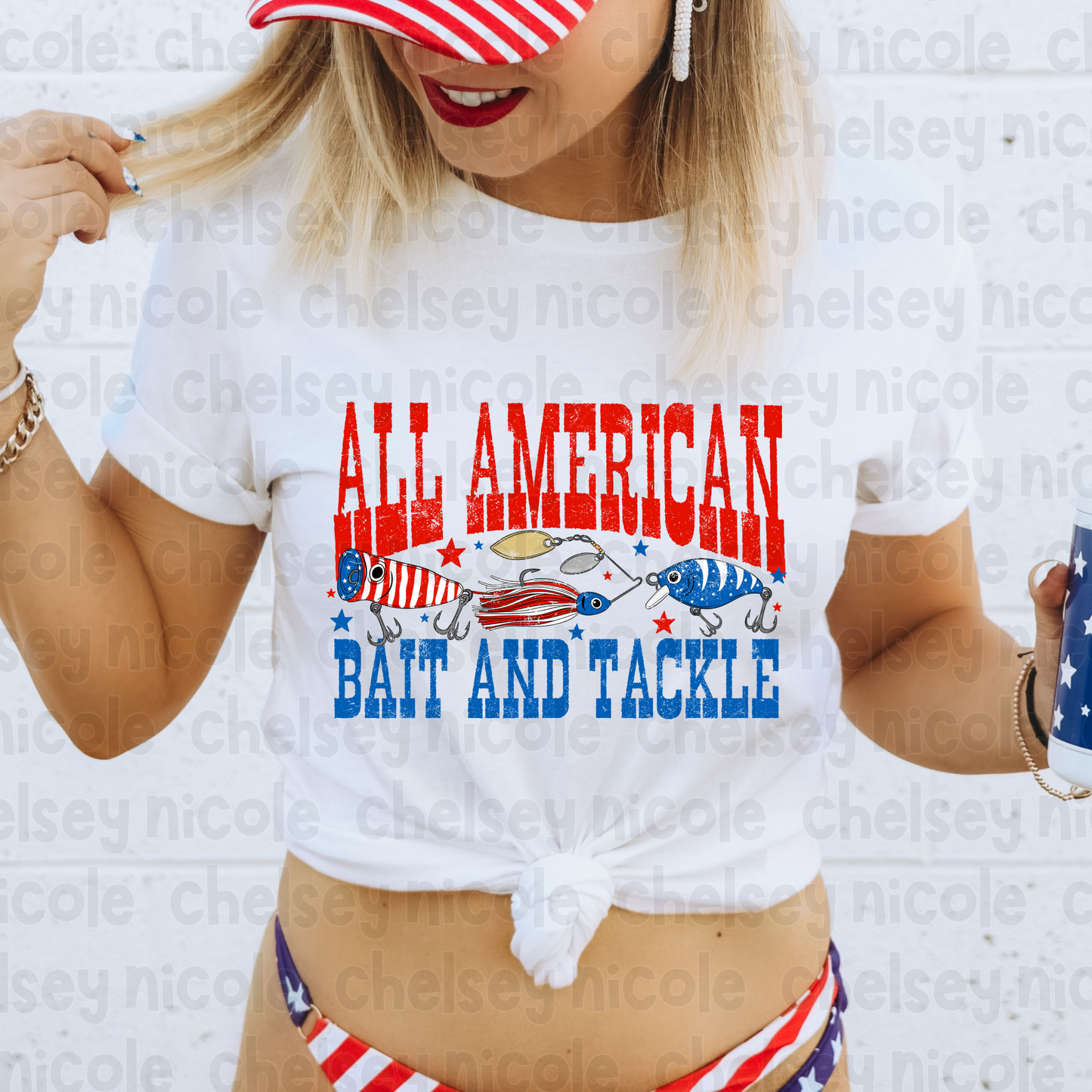All American Bait and Tackle PNG | Patriotic Lure PNG - Design for Sublimation & DTF