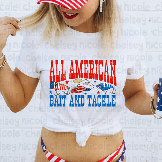 All American Bait and Tackle PNG | Patriotic Lure PNG - Design for Sublimation & DTF