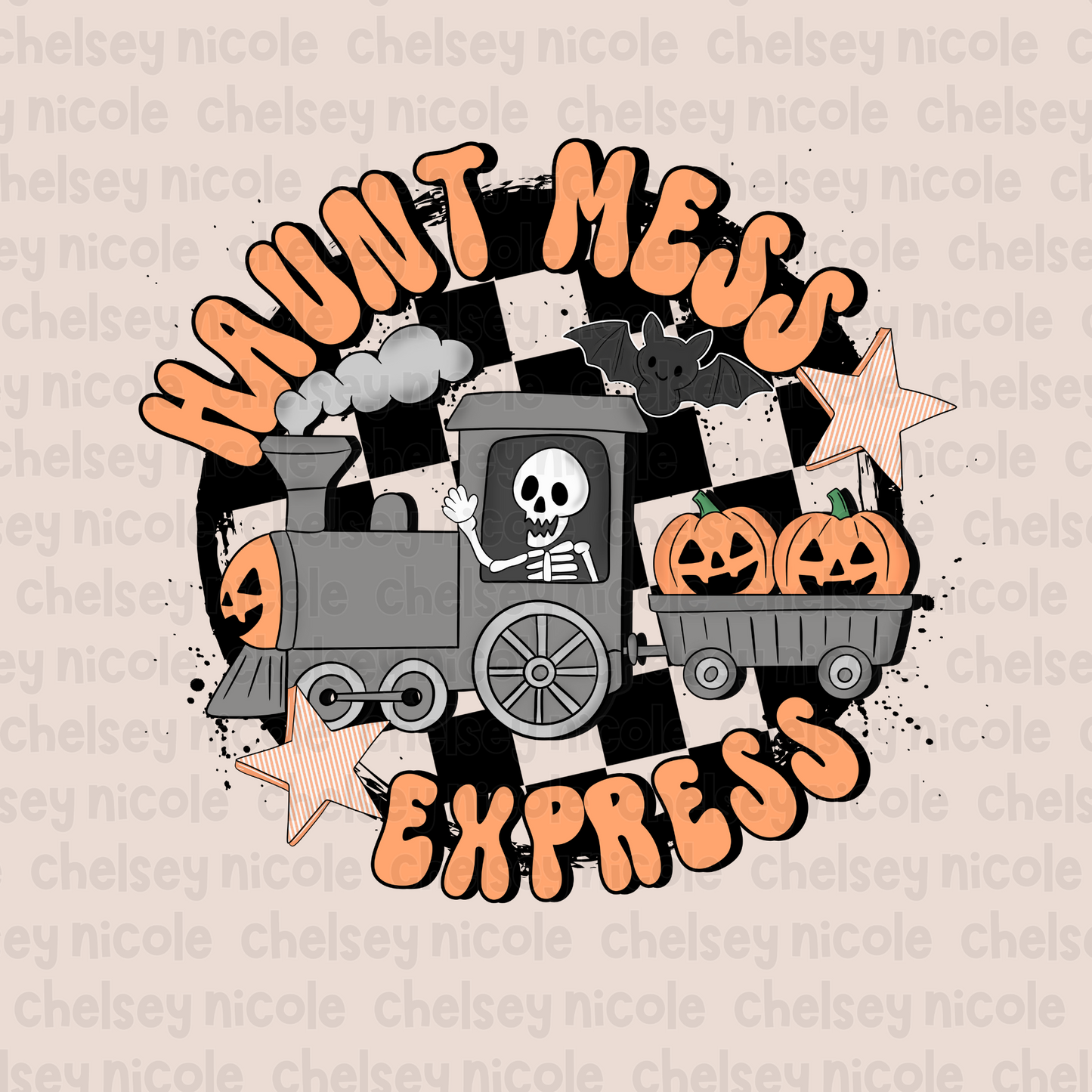 Haunt Mess Express PNG | Halloween Train PNG | Haunt Mess Train | Trending Halloween PNG
