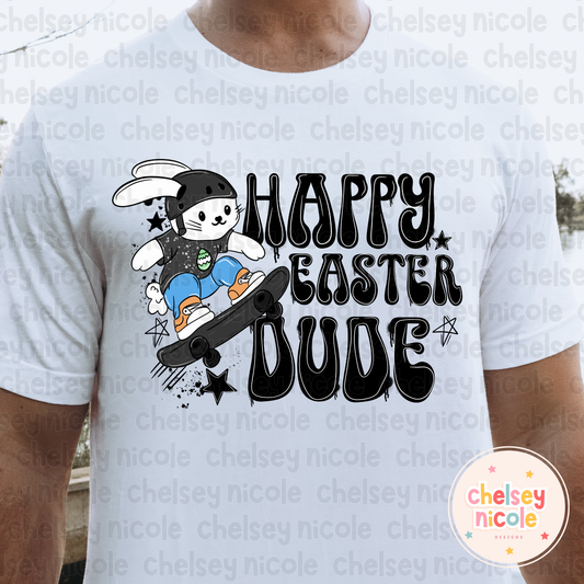 Happy Easter Dude PNG | Boys Easter Design | Boys Easter PNG | Skater Easter Bunny Design | Designer for sublimations and DTF
