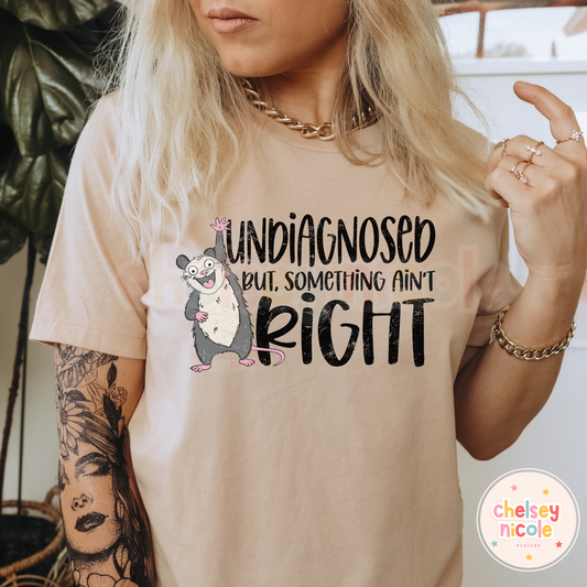Undiagnosed But Something Ain't RIght - Funny Snarky PNG - Design for Sublimation & DTF