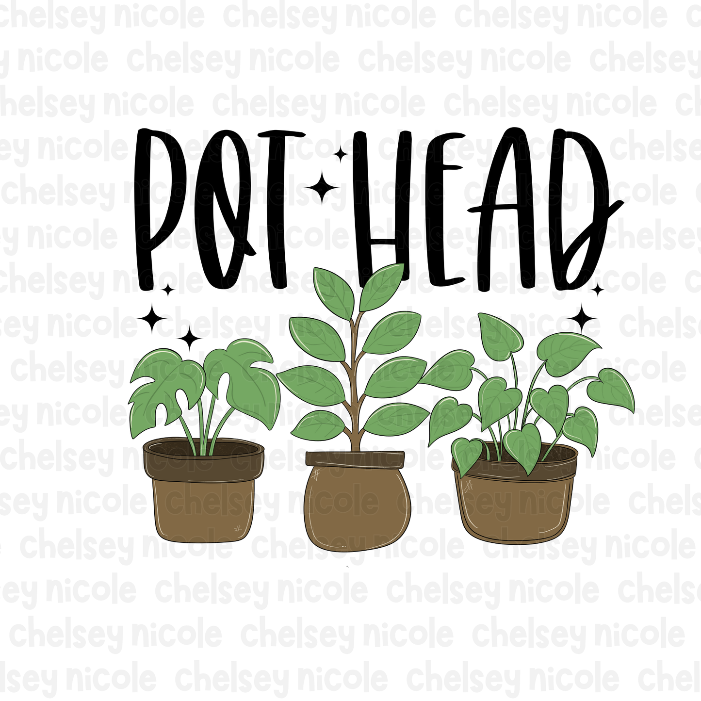 Pot Head Flower Pot PNG | Funny Plant PNG | Pot Head Garden PNG | Funny Design for DTF, Sublimation and more