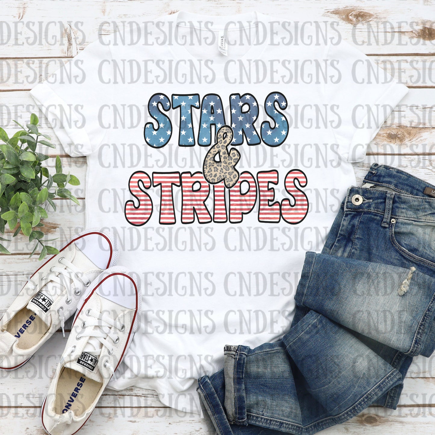 Leopard Stars and Stripes PNG | Digital Download