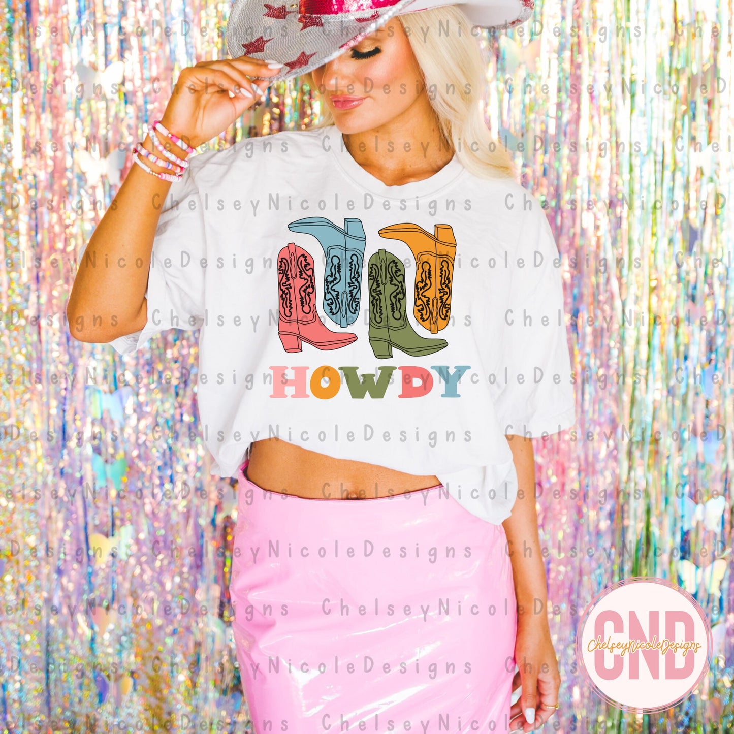 Howdy Cowboy Boot PNG | Retro Cowboy Boot Design | Howdy PNG | Cute Western PNG | Western Southern Digital Design