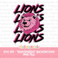 Pink Grunge Football Mascot PNG (Different Teams Available)