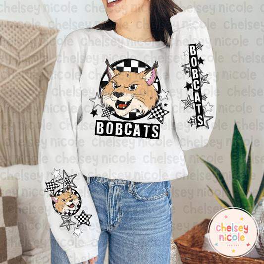 Bobcats Mascot PNG | Hand Drawn School Spirit Design | Bobcat School Spirit Mascot | Design for sublimation and DTF