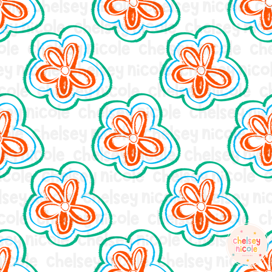Simple Flower Seamless - Commercial Use Alllowed