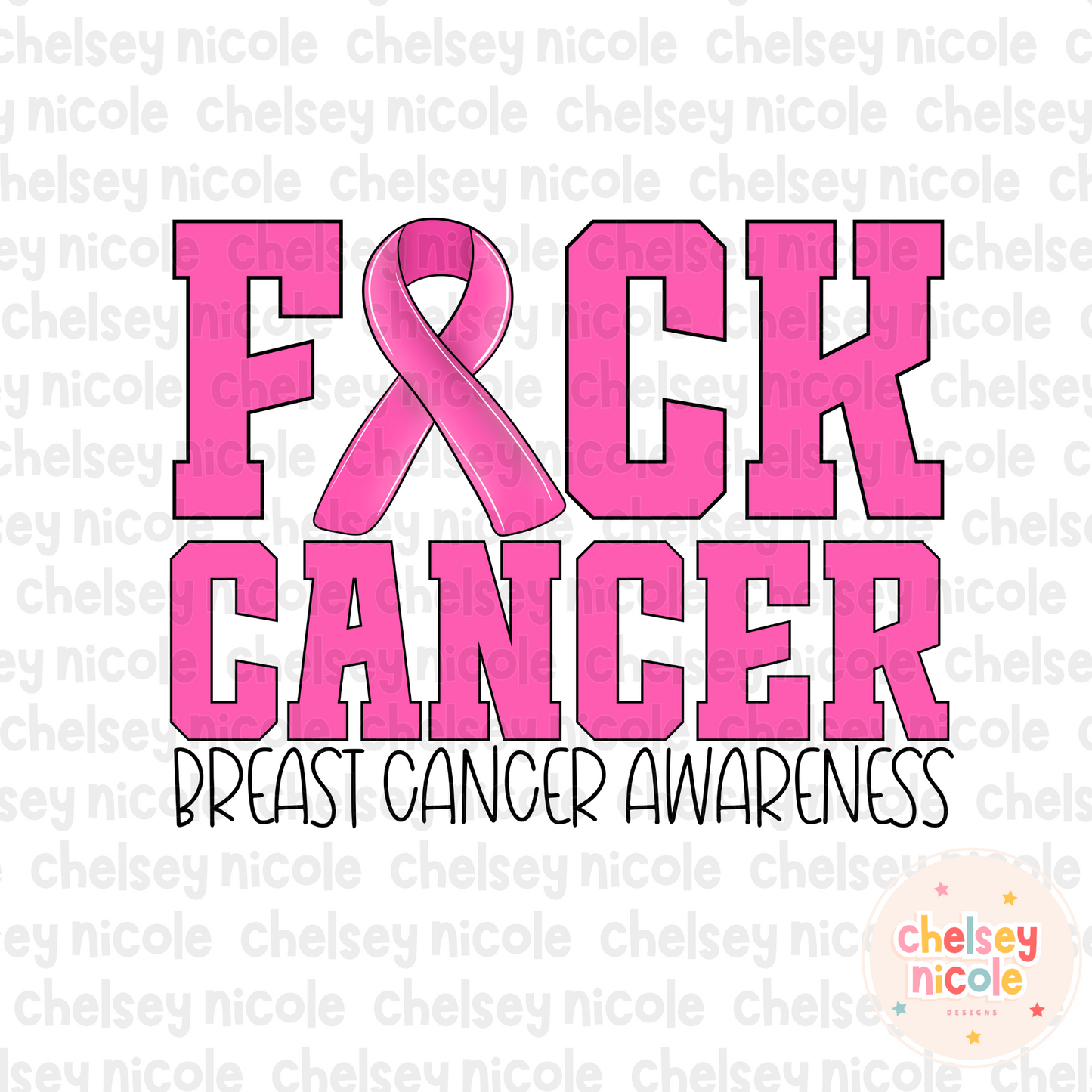 F*CK CANCER PNG | Breast Cancer Awareness PNG | Cancer Awareness PNG | Pink Breast Cancer Awareness Design