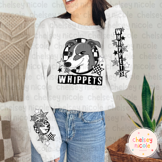 Whippets Mascot PNG | Hand Drawn School Spirit Design | Whippets School Spirit Mascot | Design for sublimation and DTF