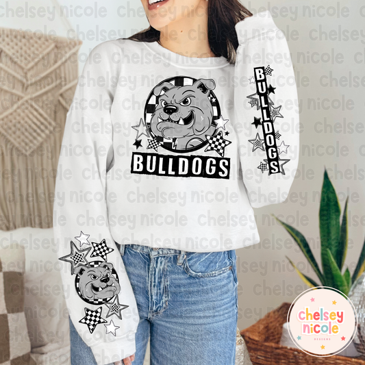 Bulldogs Mascot PNG | Hand Drawn School Spirit Design | Bulldogs School Spirit Mascot | Design for sublimation and DTF