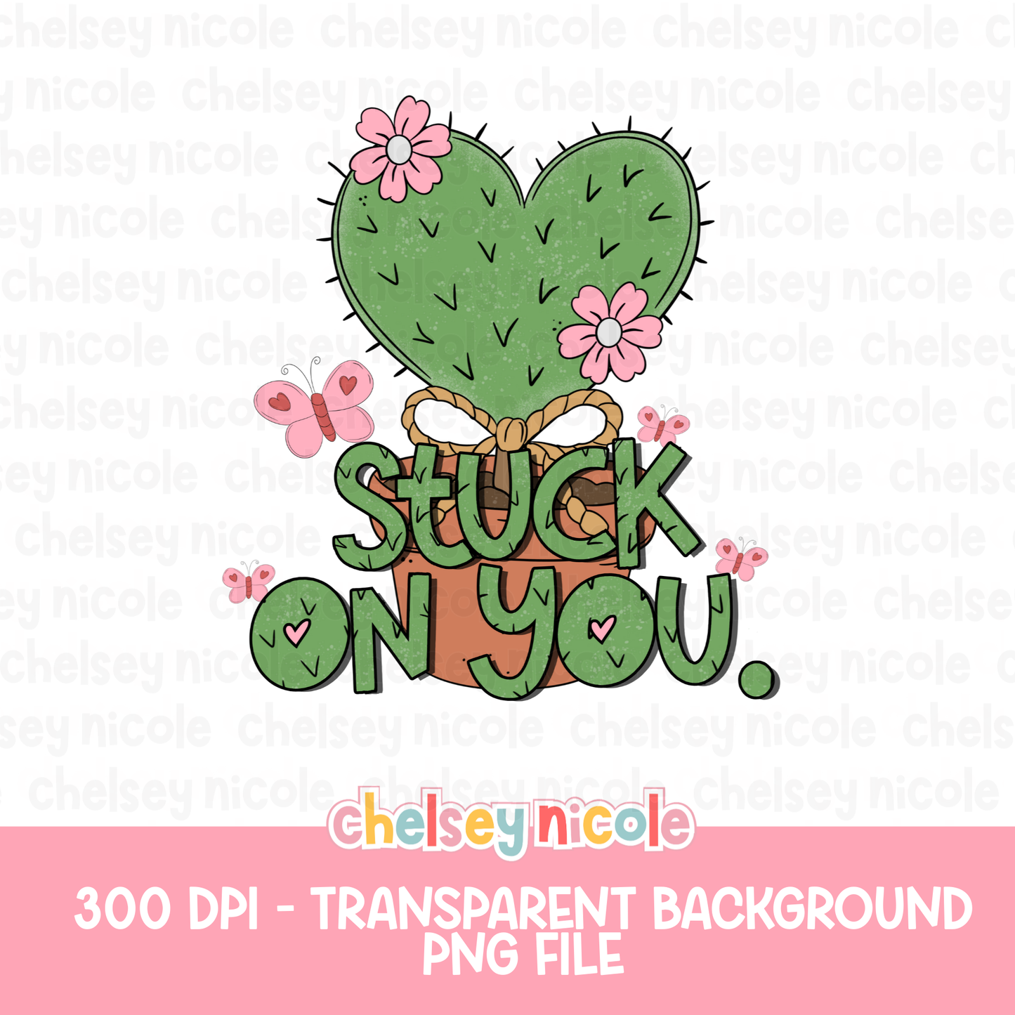 Stuck On You PNG | Western Valentine PNG | Cute Valentine Design | PNG for dtf and sublimation