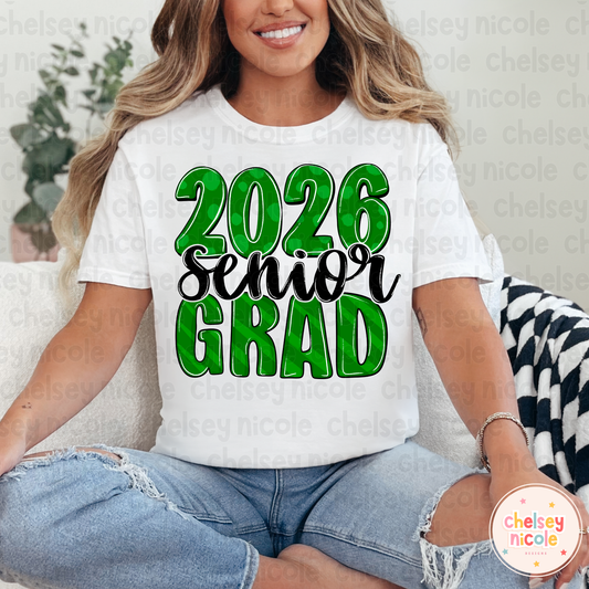 2026 Grad PNG | Fun Graduation PNG | Green Graduation Design