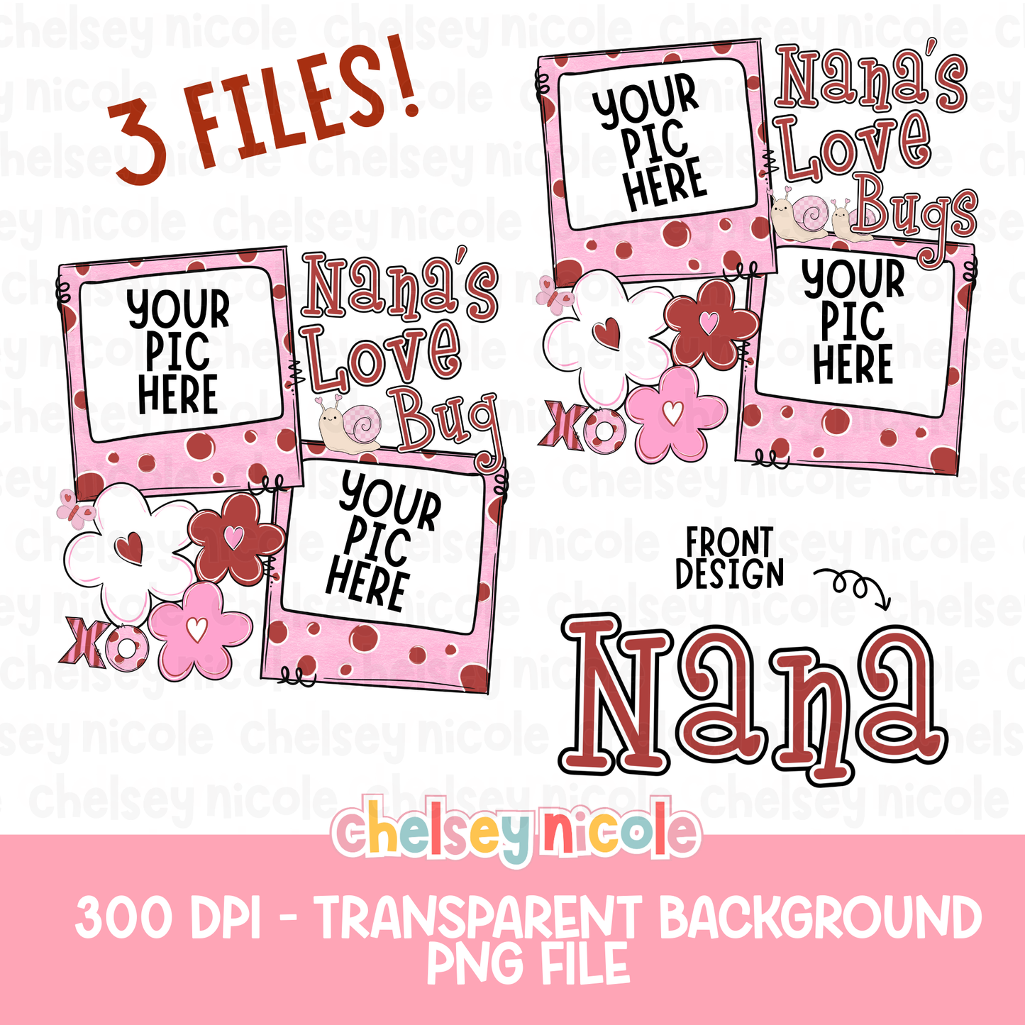 Nanas Love Bug PNG | Nana Valentine PNG | Nana PNG | Design for sublimation and dtf
