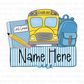 Set of 4 Back to School Name Plates | Custom School Name Plates | School Name Plates PNG