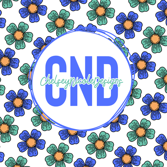 Retro Floral Social Media Canva Template