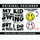 My Kid My Not Always Swing But I Do PNG | Funny baseball png | Baseball design | retro wavy baseball png