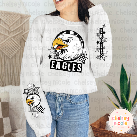 Eagles Mascot PNG | Hand Drawn School Spirit Design | Eagles School Spirit Mascot | Design for sublimation and DTF (Copy)