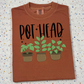 Pot Head Flower Pot PNG | Funny Plant PNG | Pot Head Garden PNG | Funny Design for DTF, Sublimation and more