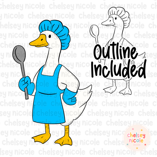 Occupation Goose CLIPART - COMMERCIAL USE ALLOWED - Lunch Lady Goose