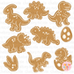 Dino Cookies Clipart Set- Commercial Use Allowed