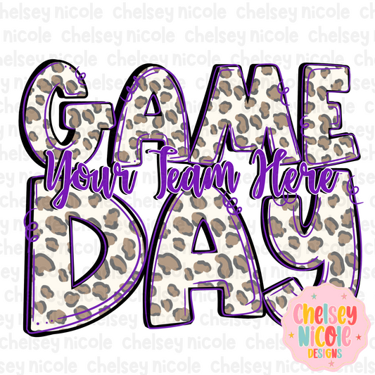 Game Day Canva Template | Custom Game Day Template | Leopard Game Day PNG