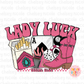 Lady Luck Social Club PNG | Cute Vegas PNG | Grunge Punchy Western Design | Digital Design for DTF and Sublimation