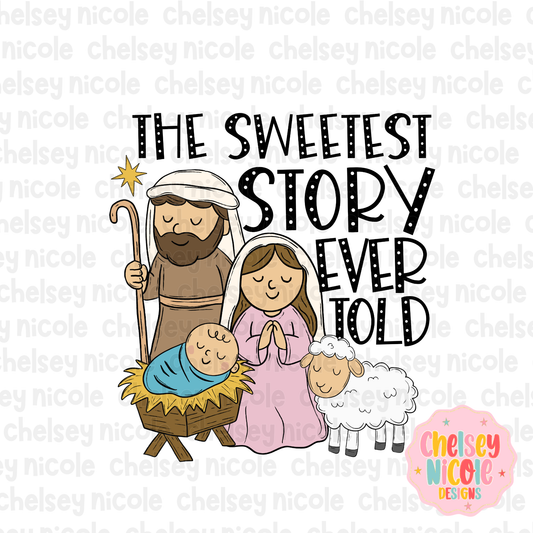 Sweetest Story Ever Told PNG - Cute Christmas PNG - Christian Christmas PNG