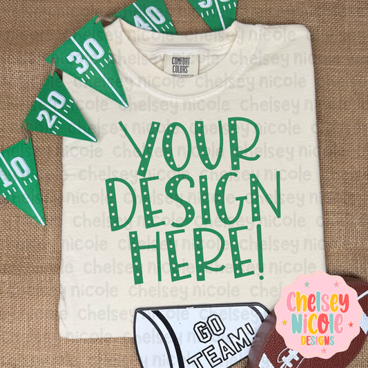Ivory Game Day Mockup - Football Ivory Comfort Colors Mockup - Ivory Tshirt Mockup For Football