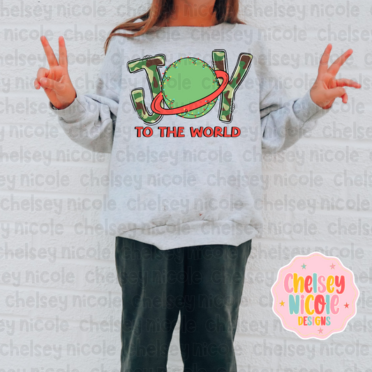 Camo Joy To The World PNG | Camo Boys Christmas PNG | Kids Christmas PNG | Joy To the World PNG | Design for DTF/Sublimation and more