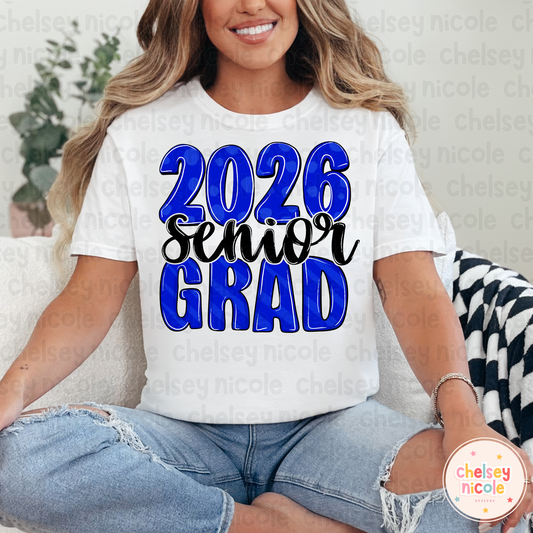 2026 Grad PNG | Fun Graduation PNG | Blue Graduation Design