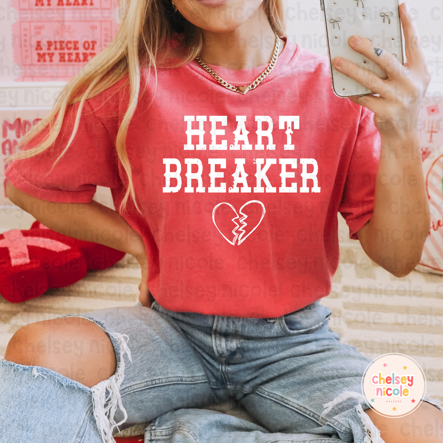 Heart Breaker PNG | Simple Valentines PNG | Valentine Design | Heartbreaker design for sublimation or DTF