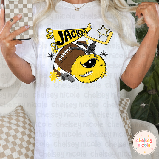 Jackets Football PNG |Jacket Mascot PNG | Hand Drawn Football Digital Design