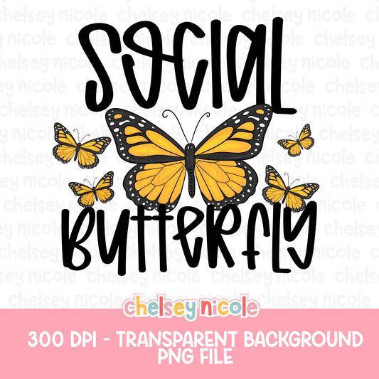 Monarch Social Butterfly PNG
